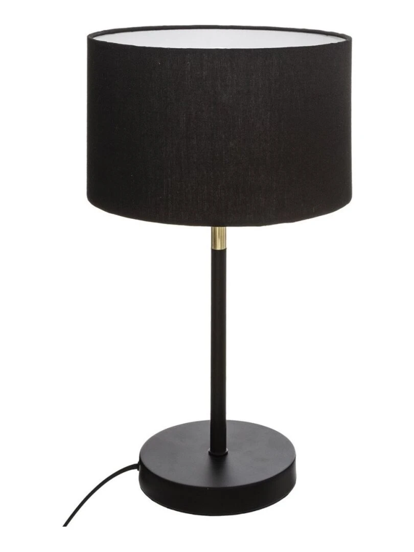 Lampe droite Jule noir doré H42 Noir