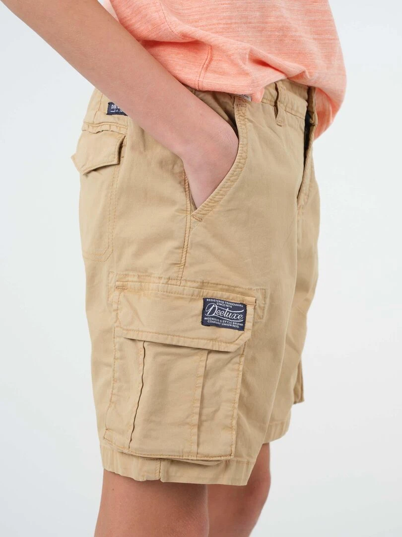 Bermuda à poches cargo pour garçon 'Deeluxe'   Beige coquille