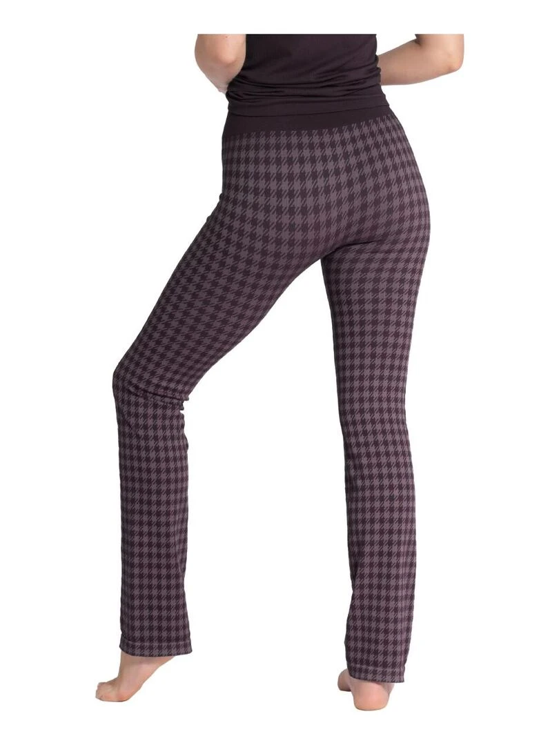 Legging long imprimé pied de poule Athleisure Violet