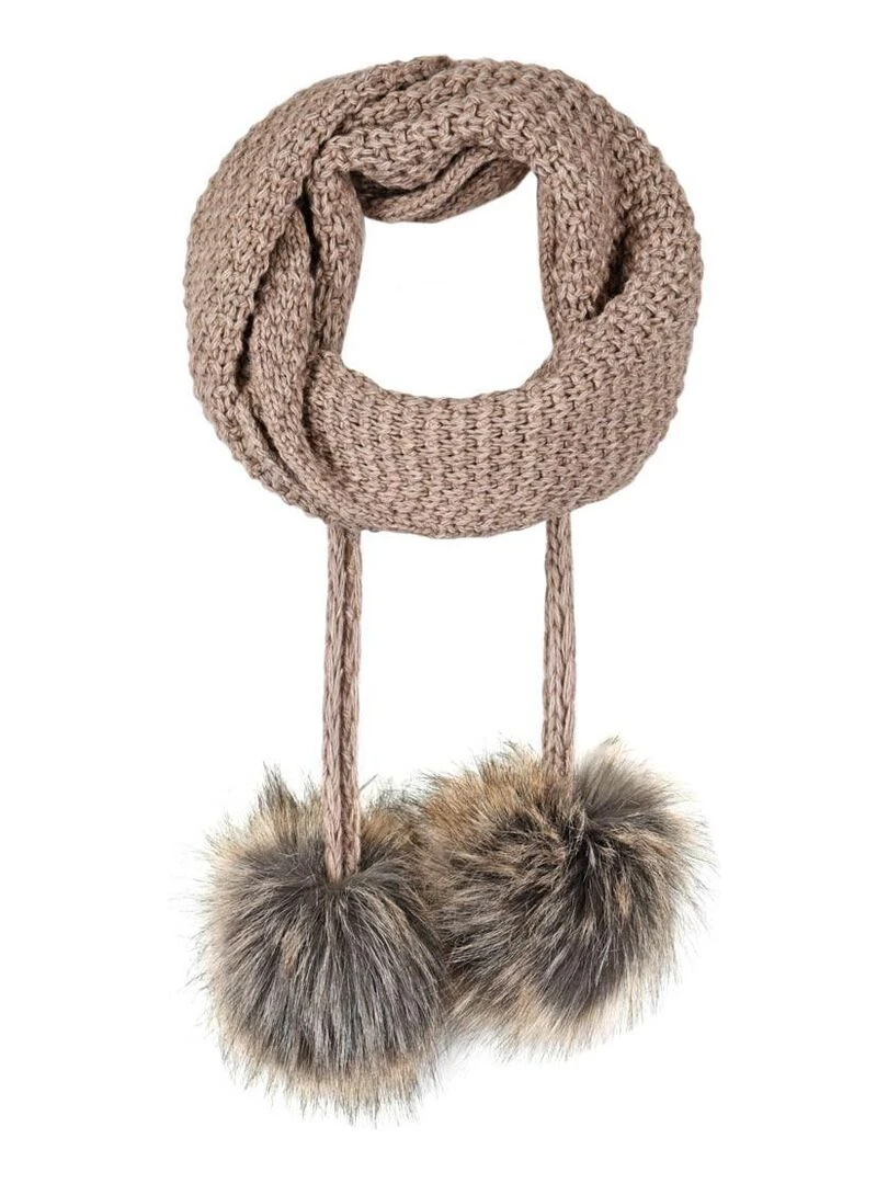 Echarpe Layra Fabriqué en Europe Beige foncé