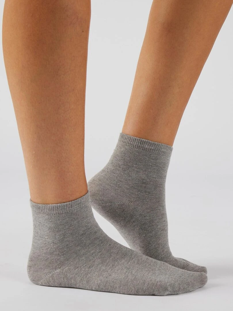 Lot de 5 paires de socquettes unies Damart Blanc