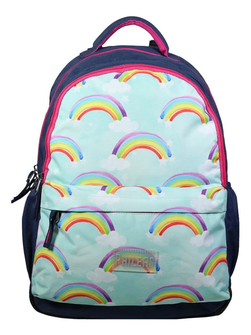 BAGTROTTER Sac à dos 2 compartiments Phileas Arc En Ciel Bleu Système Smart Comfort Bleu