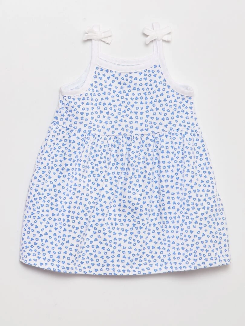 Lot de 2 robes   Bleu/blanc/rose