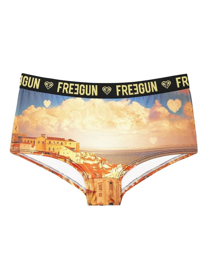 Lot de 2 shortys fille Romantic Cities Bleu Freegun   Bleu