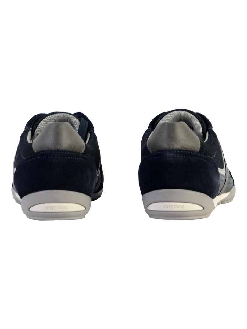 Basket Cuir Geox Wells   Bleu