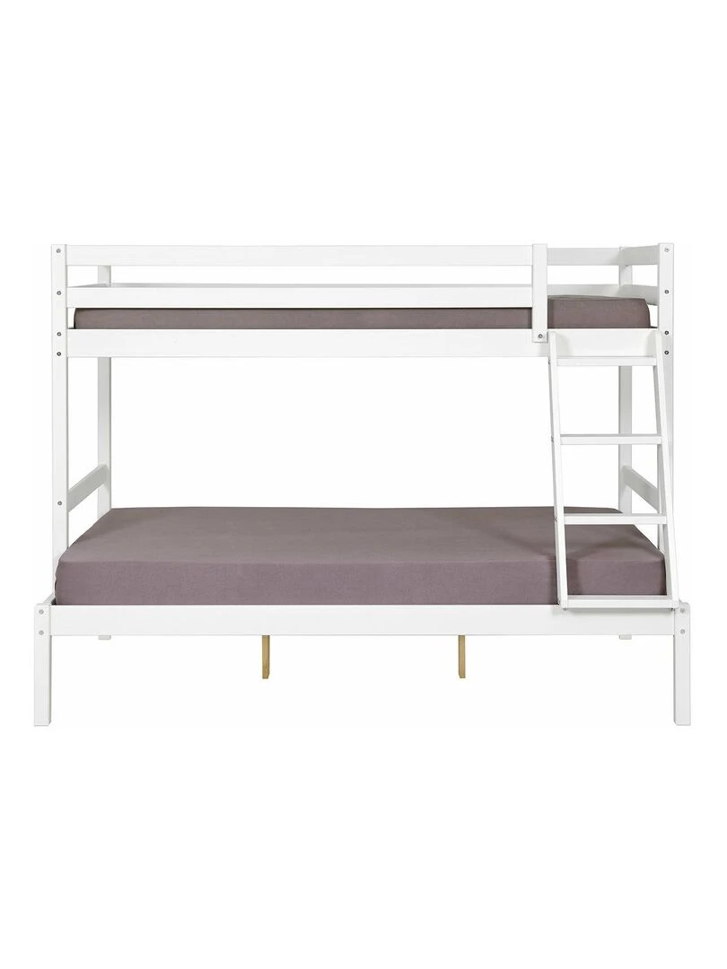 Pack lit superposé avec 2 matelas Julian   AKITEN RETAIL   Blanc Blanc