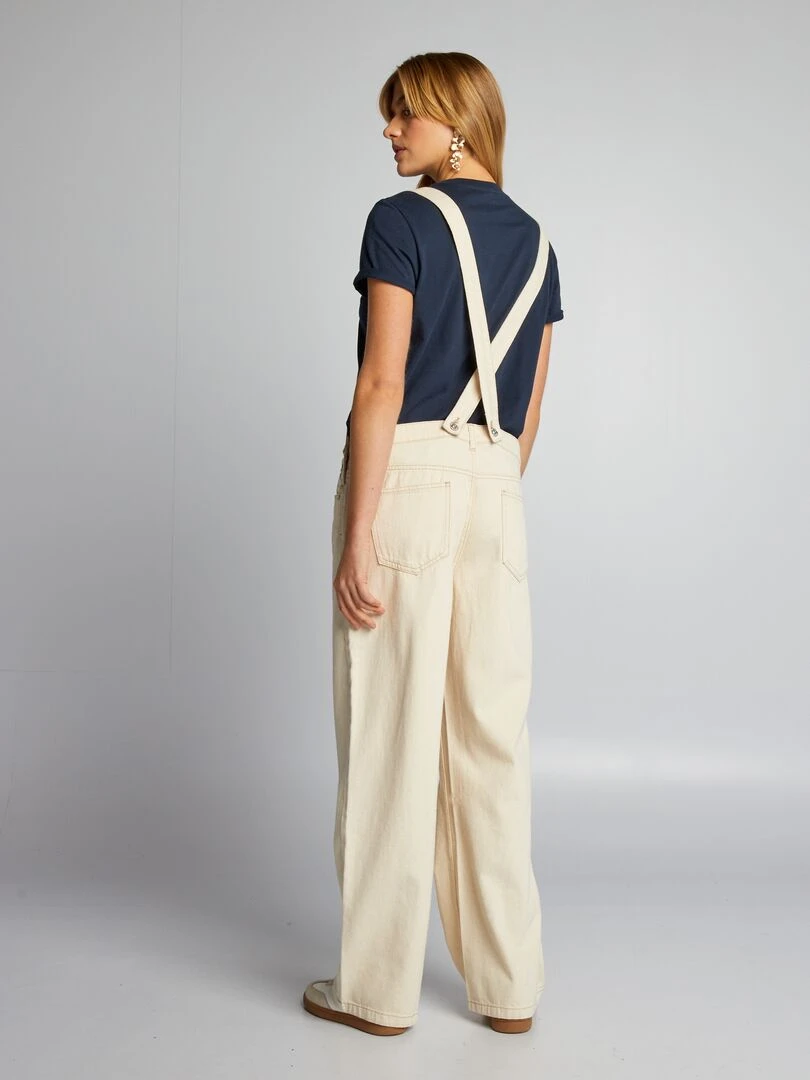 Salopette en jean   Beige