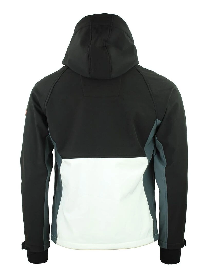 Blouson softshell homme CAMETIS PEAK MOUNTAIN Noir Blanc
