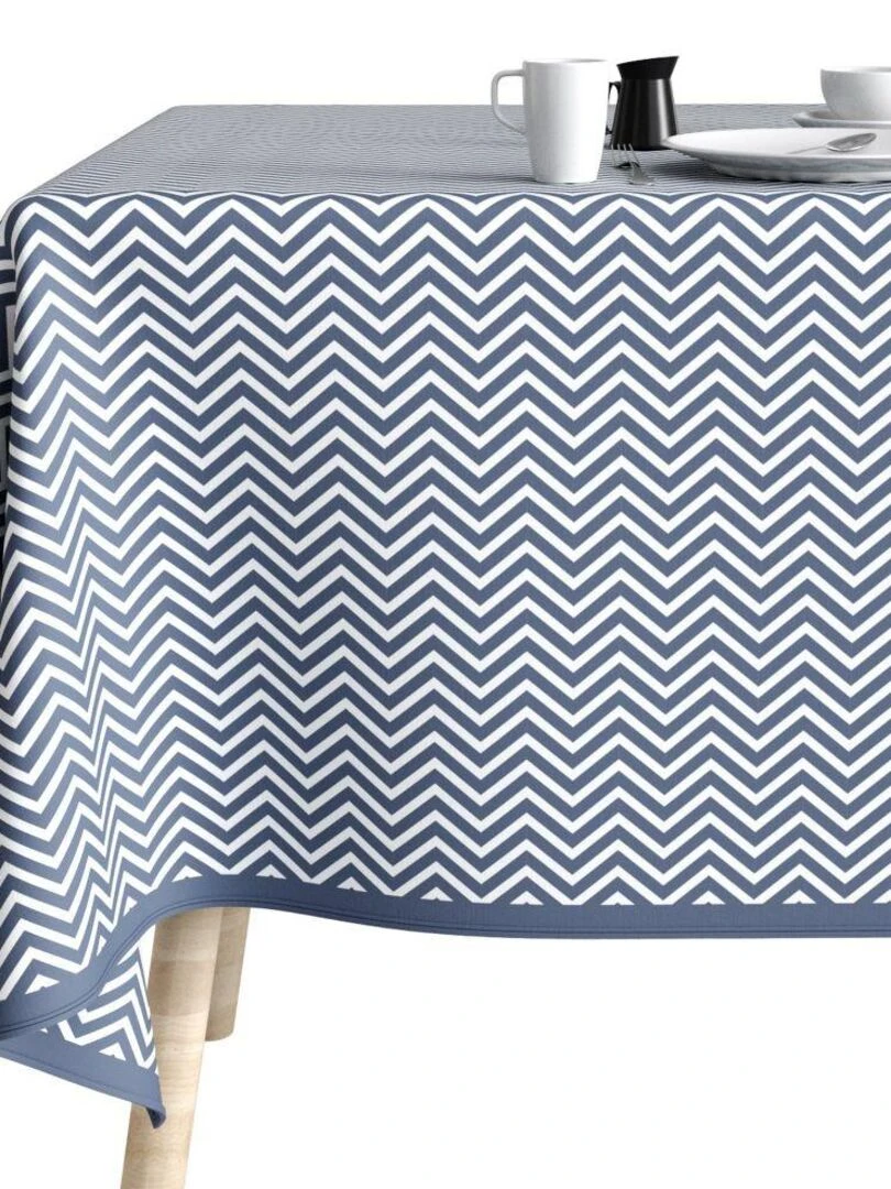 Nappe Polyester à motifs Bbq Zone   Bleu