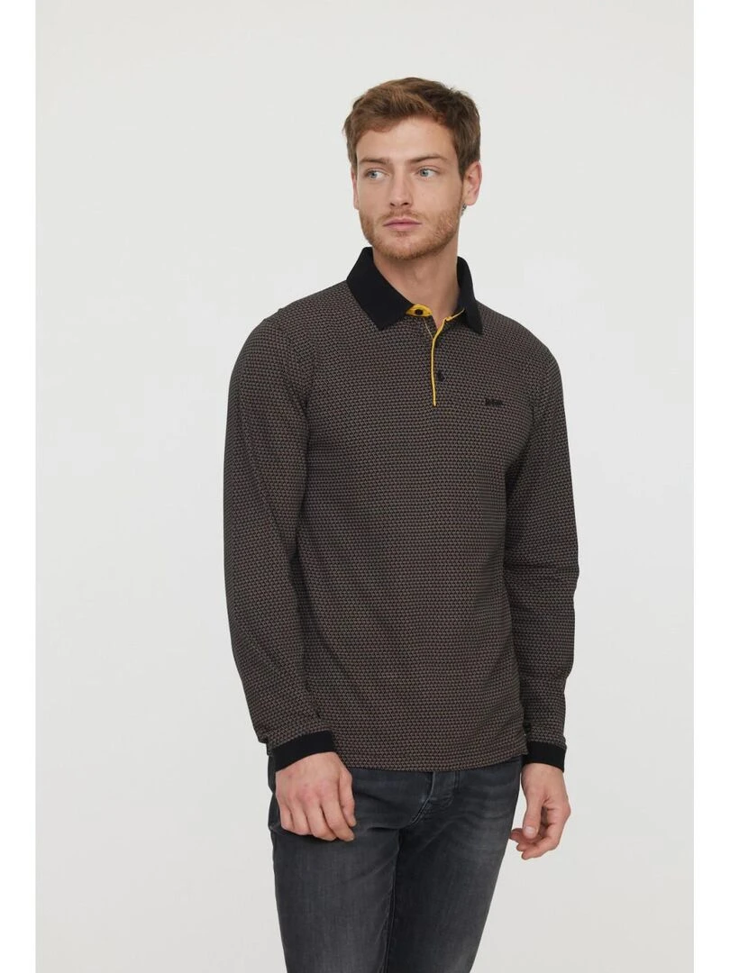 Lee Cooper T Shirt manches longues coton regular BUKAR Noir