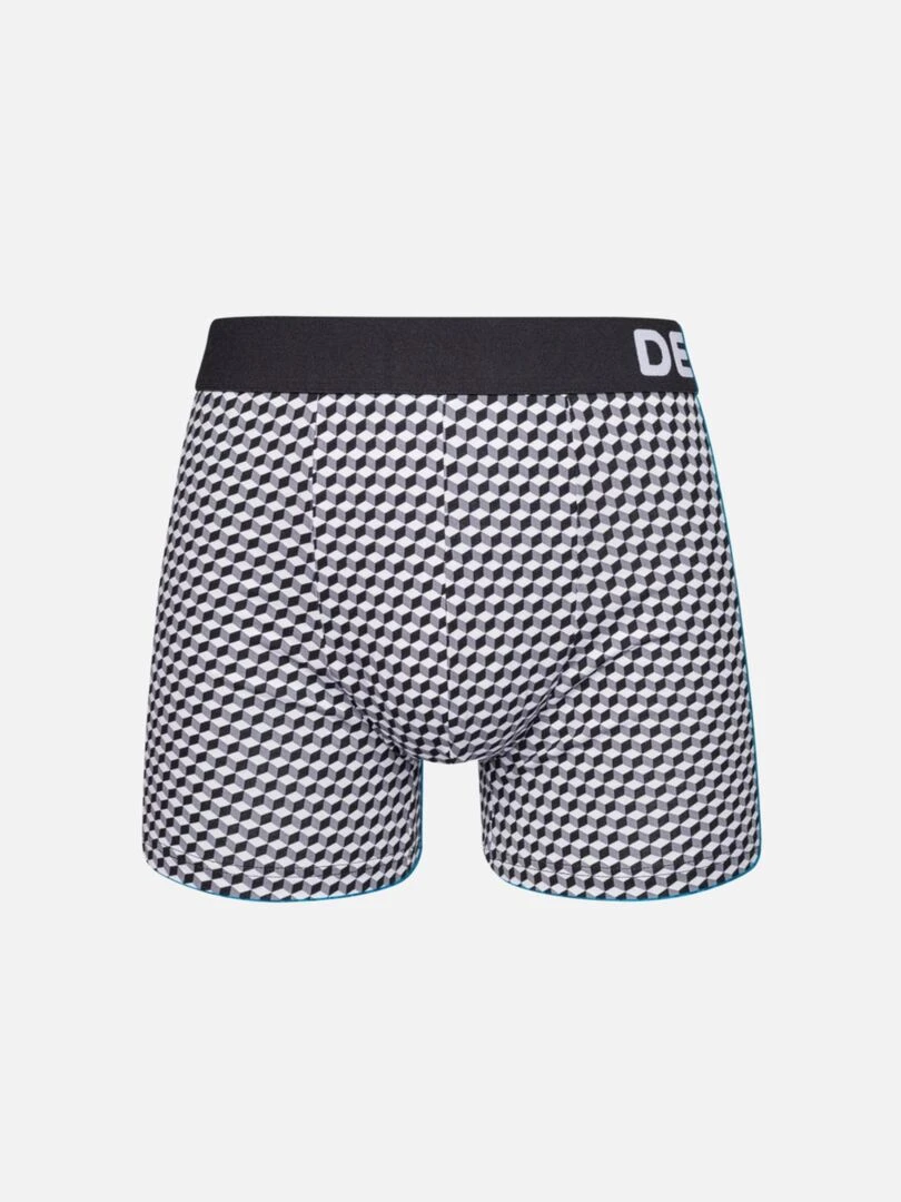 Boxer Homme Motif Jacquard Noir & Blanc Noir Blanc