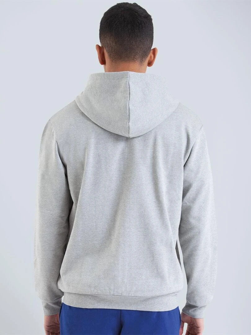 Veste à capuche homme Molletonné Gris chiné