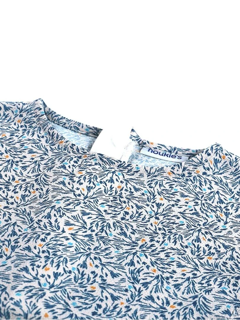 Blouse imprimé feuri   Noukie's   Bleu