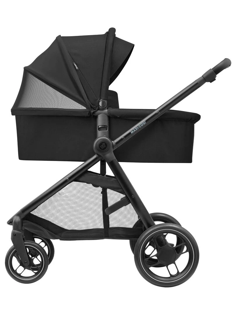 MAXI COSI Poussette Street Plus avec nacelle 0 à 4 ans  Confortable et Polyvalente  Essential Black   Noir Noir