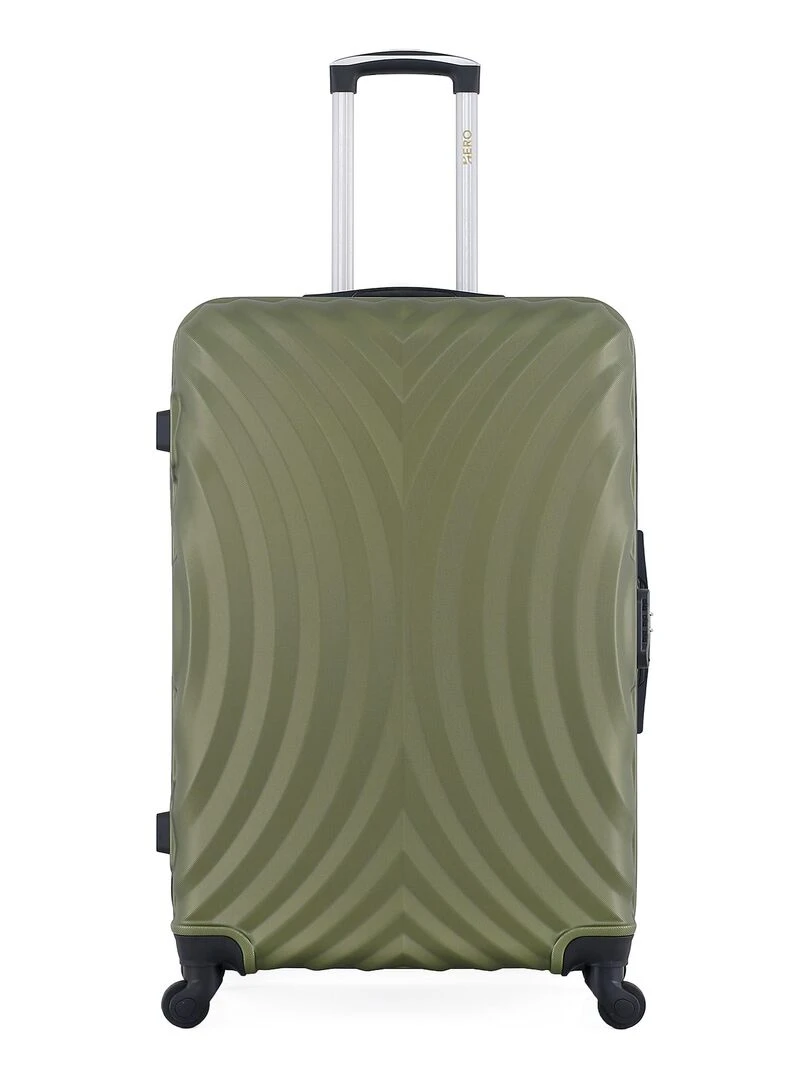 Lot de 4 Valises Rigides Grand Format  Taille Moyenne  Cabine et Cabine XXS LAGOS M   Vert kaki