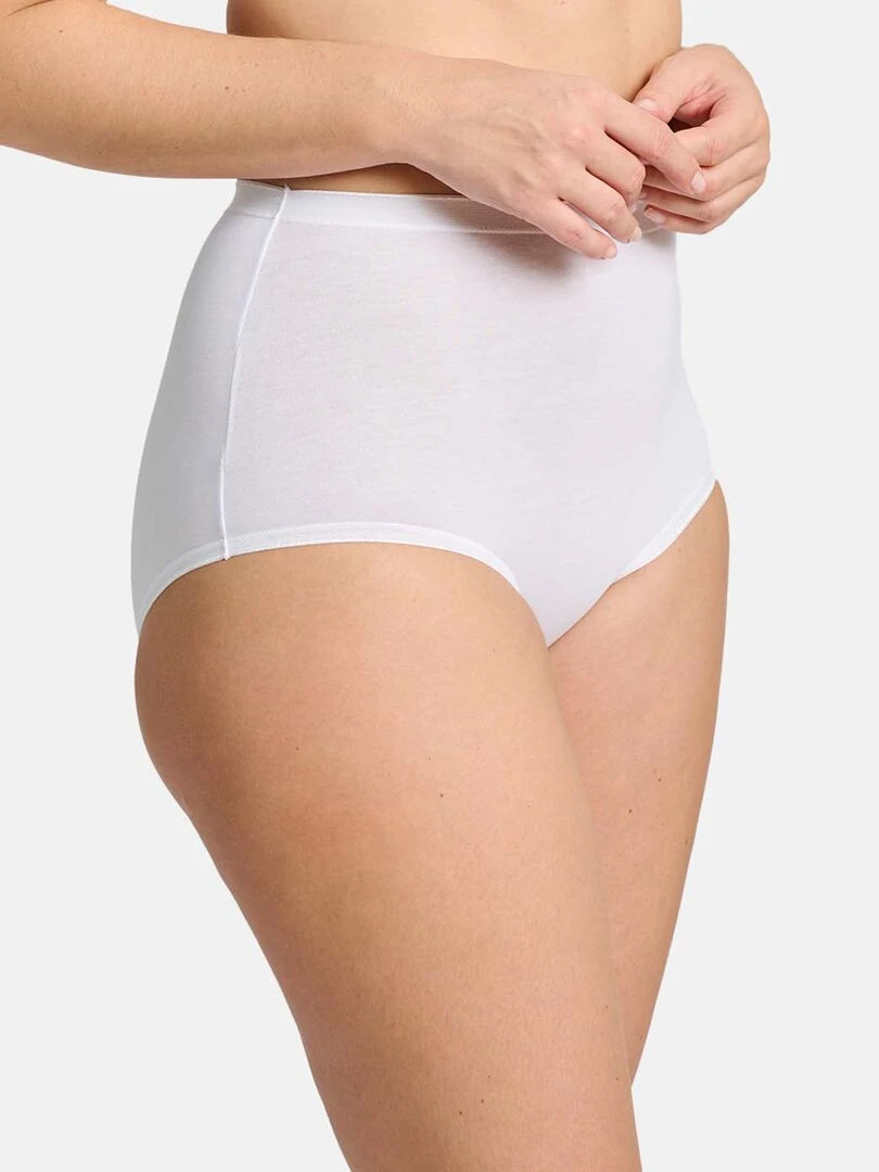 Lot 3 culottes taille haute 'Sans Complexe' BLANC 2