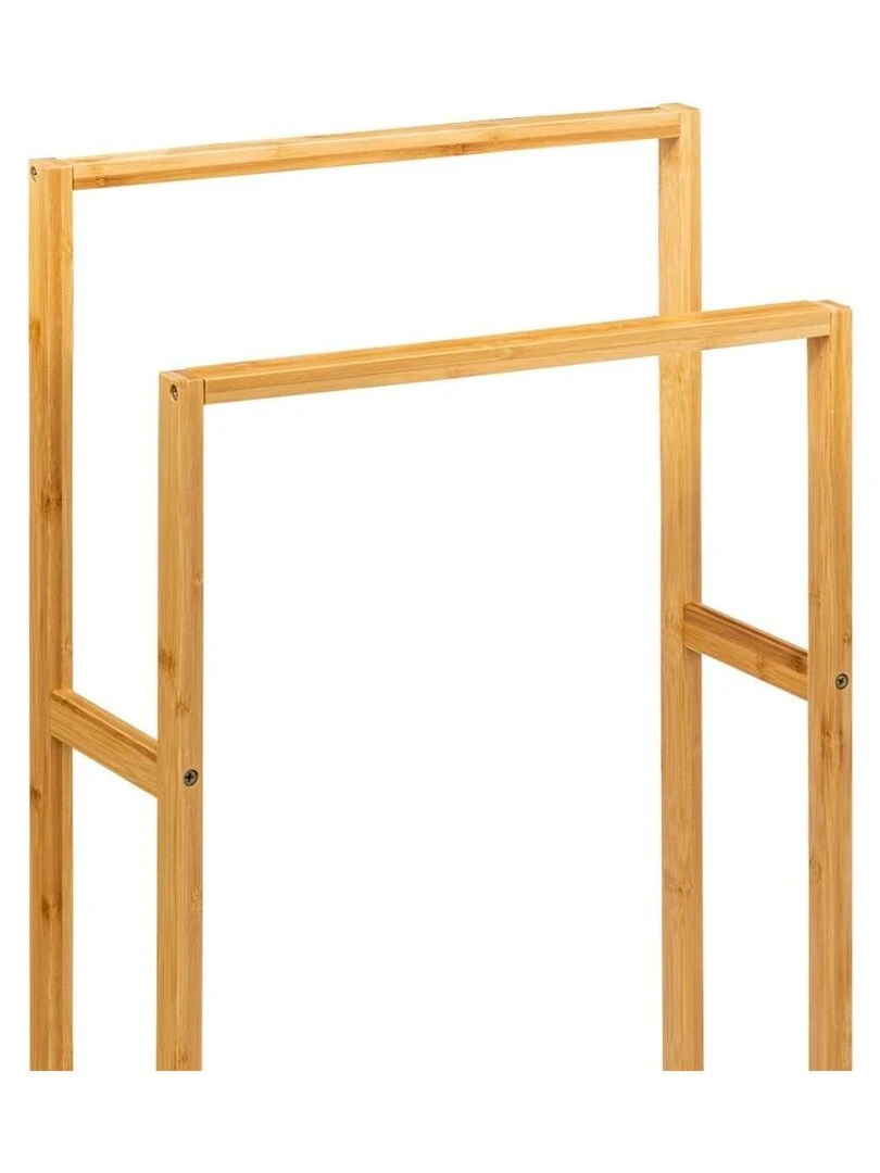 Porte serviettes sur pied bambou Beige