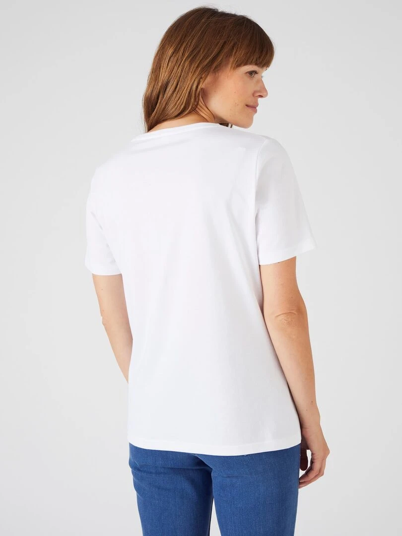 Tee shirt pur coton   Damart   Blanc