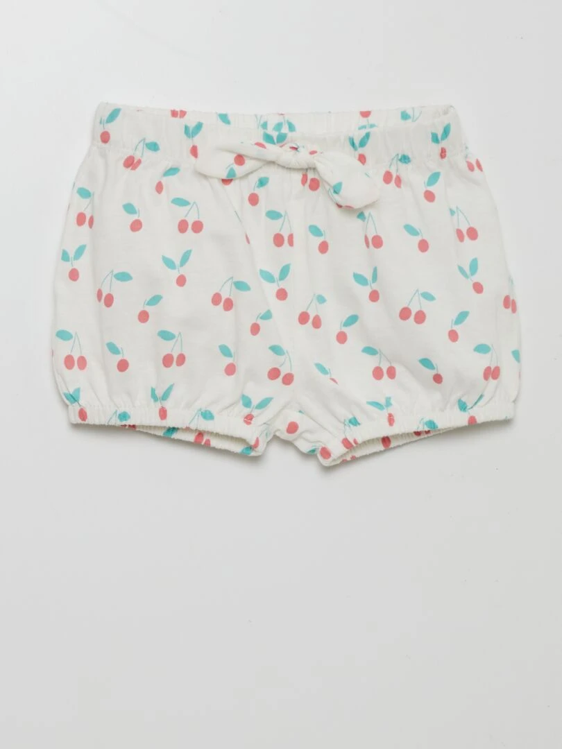 Lot de 2 shorts en jersey   Blanc/rose