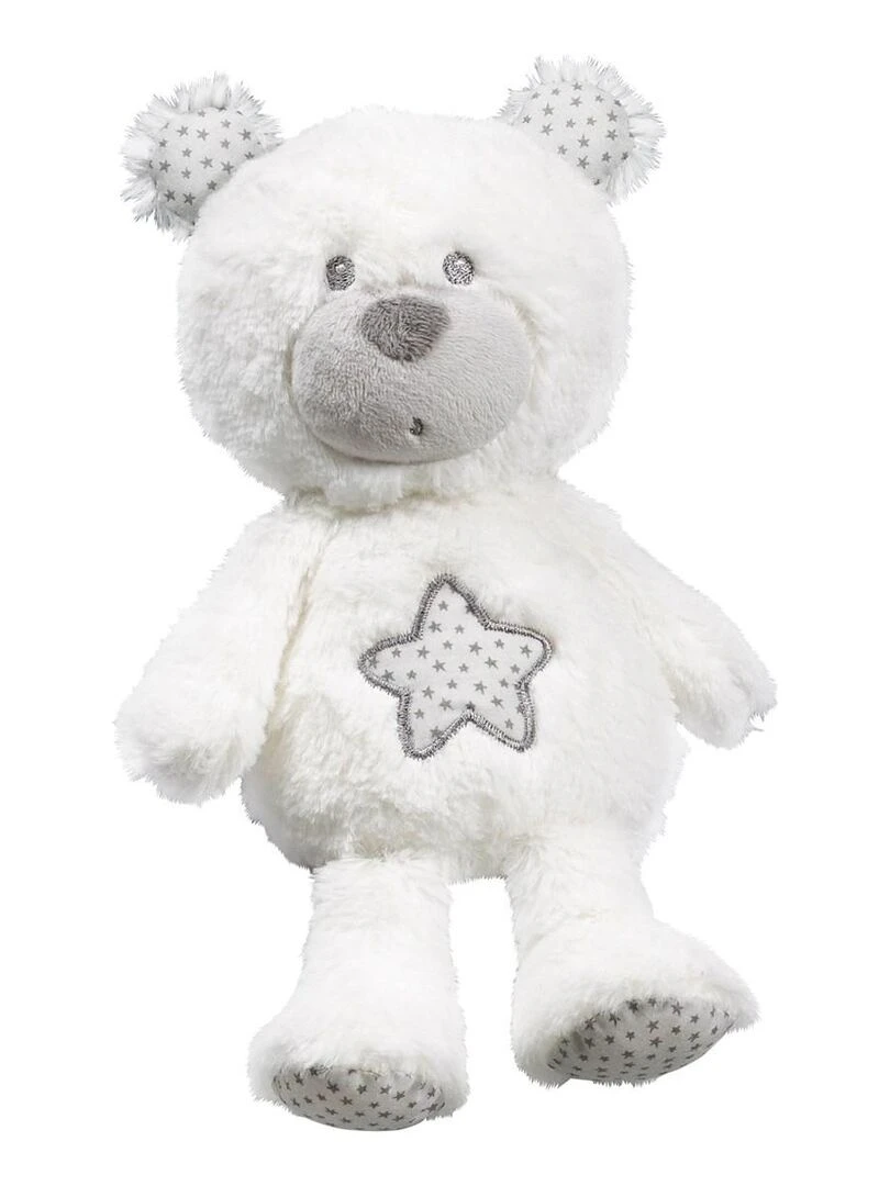 Doudou Ours en polyester blanc SAUTHON Blanc Gris