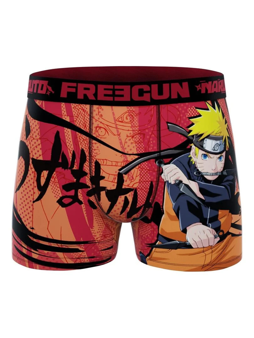 Lot de 3 boxers homme Naruto Shippuden Freegun   Orange