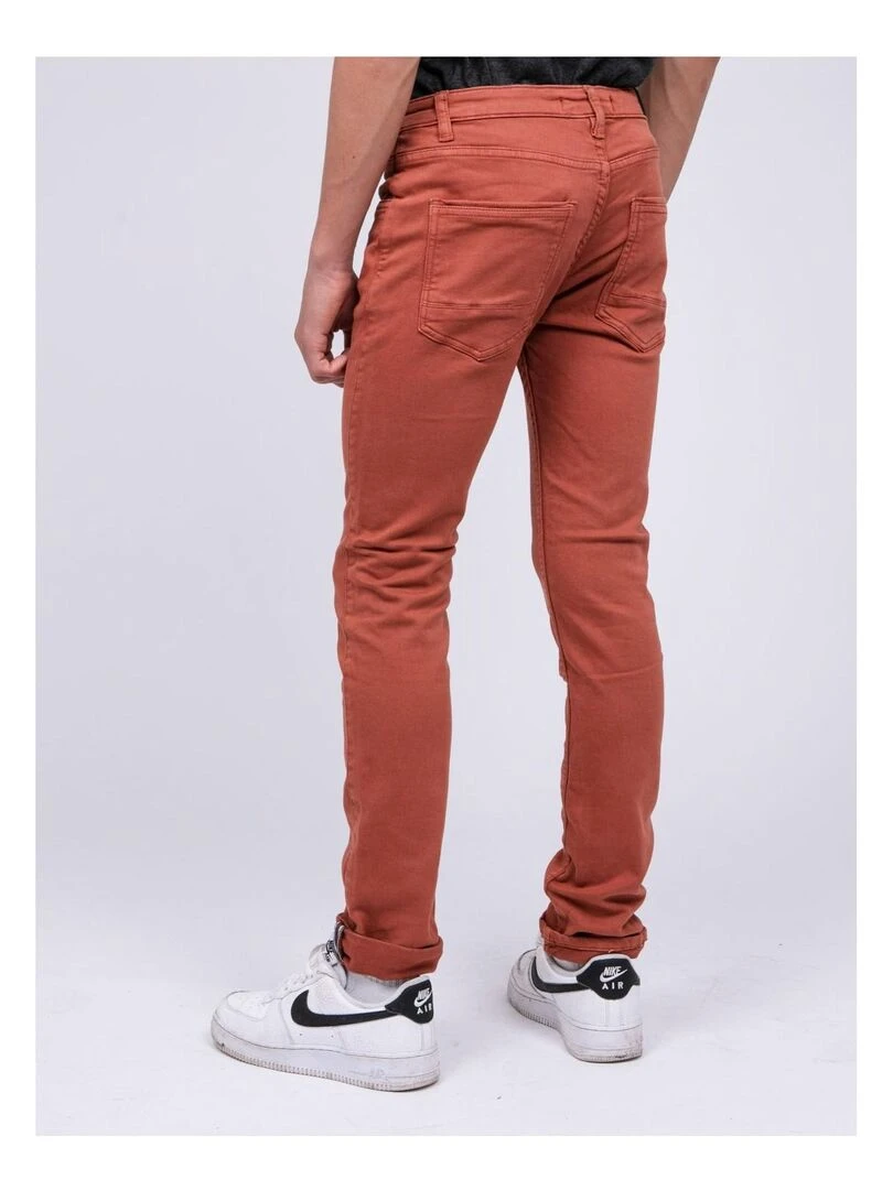 Pantalon 5 poches VAAS J Rouge brique