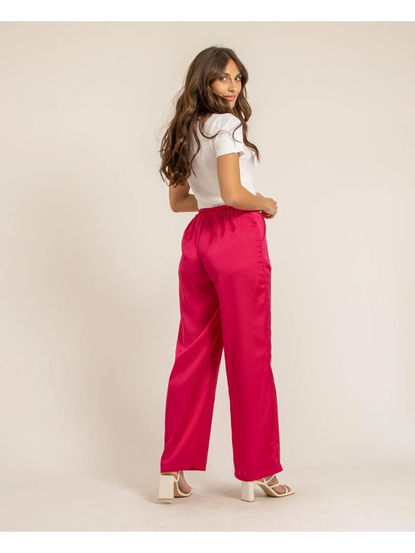 Pantalon fluide EDUARDA   Rose fushia