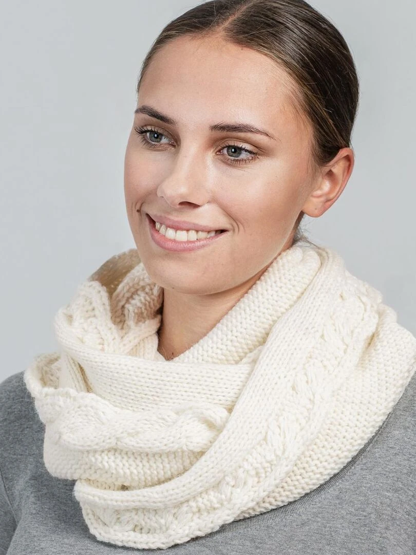 Snood Moyna Fabriqué en Europe Blanc