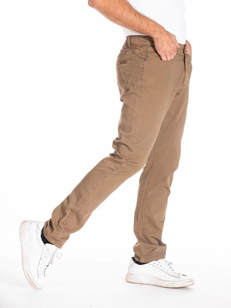 Jeans coupe relax RL60 gabardine stretch RELAXC 'Rica Lewis' Beige