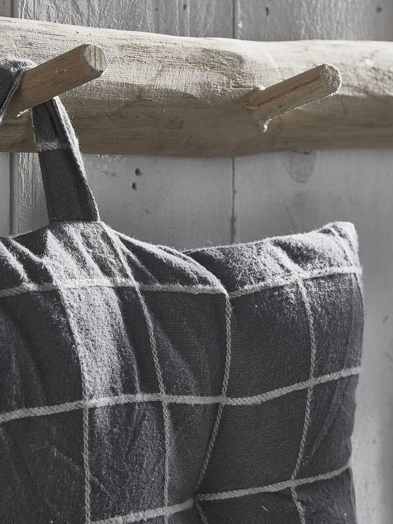 Assise matelassée imprimé 'MOUNTAIN' 'TODAY'   Gris