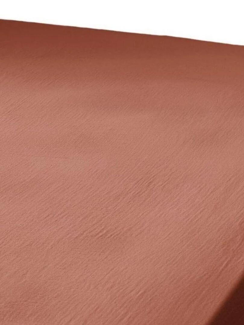 Drap housse 100% Gaze de Coton 74 fils   Orange
