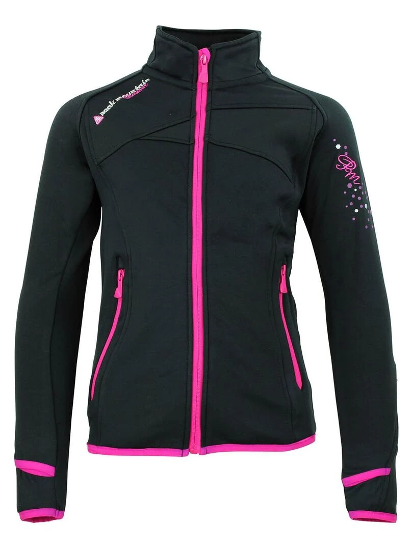 Blouson polarshell fille GACLIMATE PEAK MOUNTAIN Noir Noir
