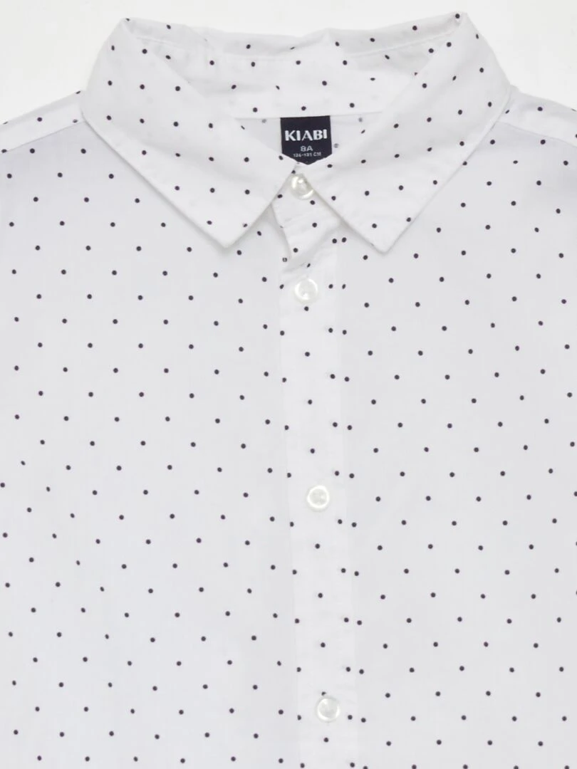 Chemise en popeline Blanc