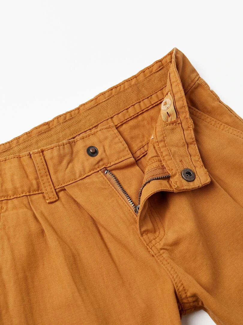 Pantalon en sergé de coton pour garçon   ACE CLUBS   Jaune foncé