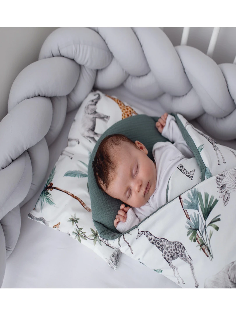 Tresse de lit bébé universelle   VELOURS   Bleu