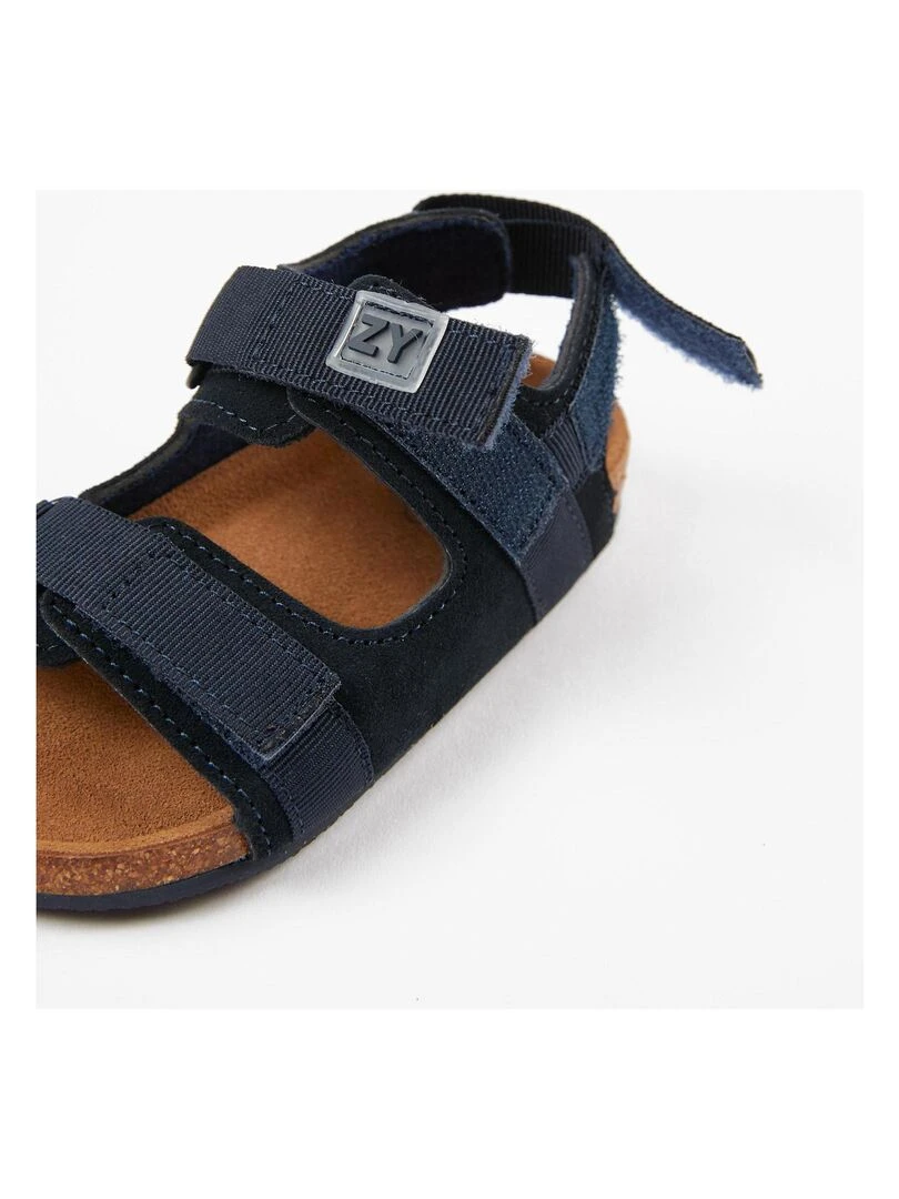 Sandales en cuir pour bébé garçon  MATISSE   Bleu foncé