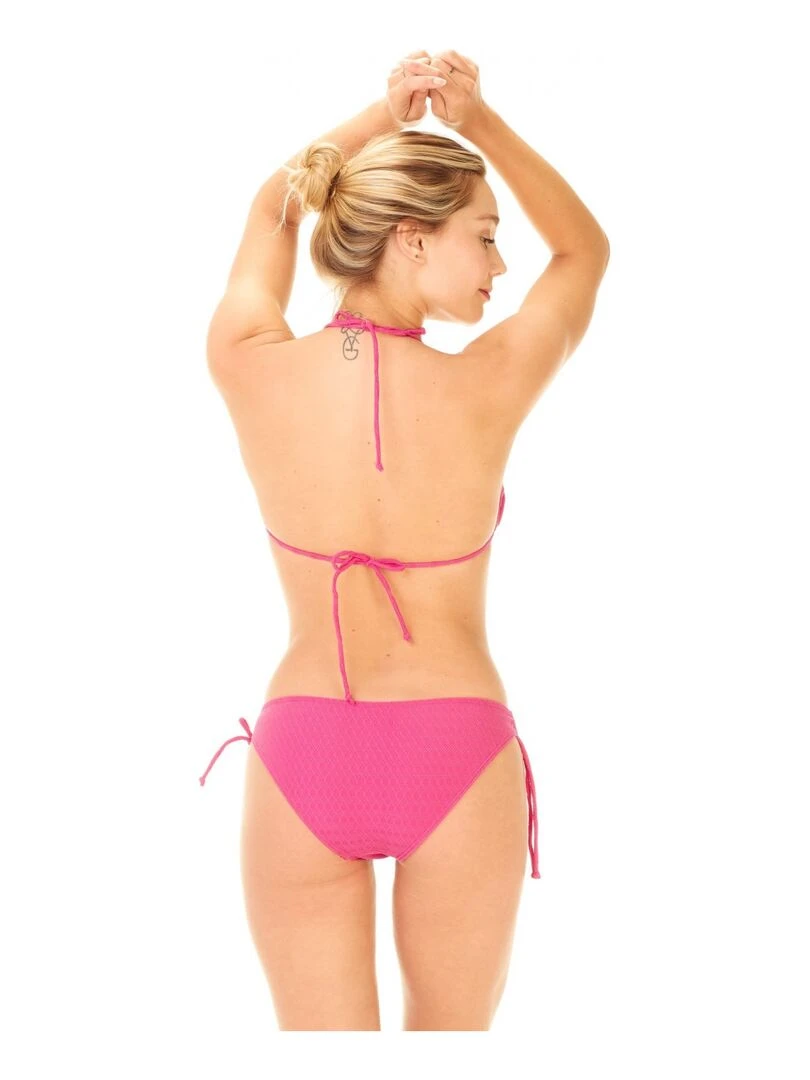 Maillot de bain femme 2 pièces haut triangle Mat Freegun   Rose