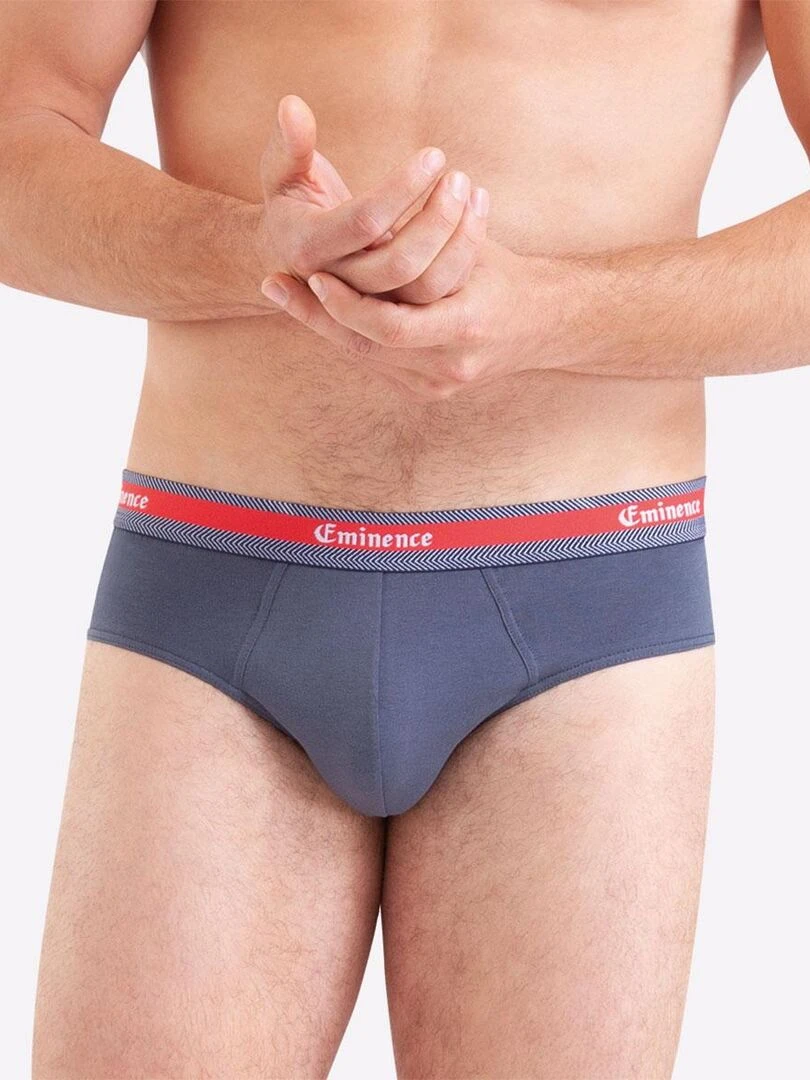Lot de 3 slips homme Sélection Coton Bio   Bleu marine