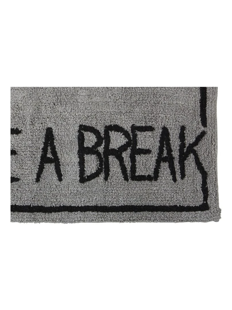 Guy Levasseur   Tapis de bain en coton fantaisie gris   Gris