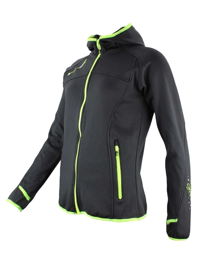 Blouson polarshell femme ACAMPUS   Noir