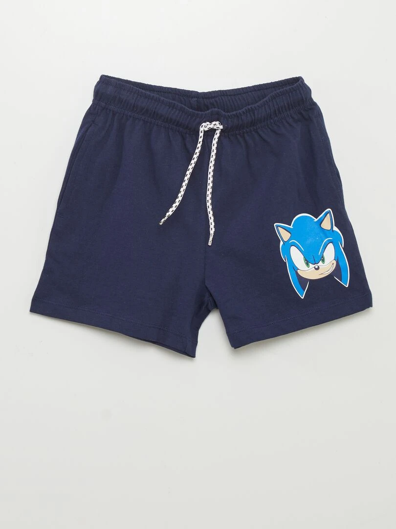 Ensemble t shirt + short 'Sonic'   2 pièces   blanc