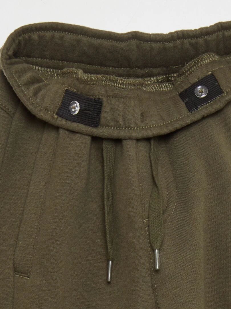 Pantalon jogging en molleton   Coupe + ajustée   Kaki