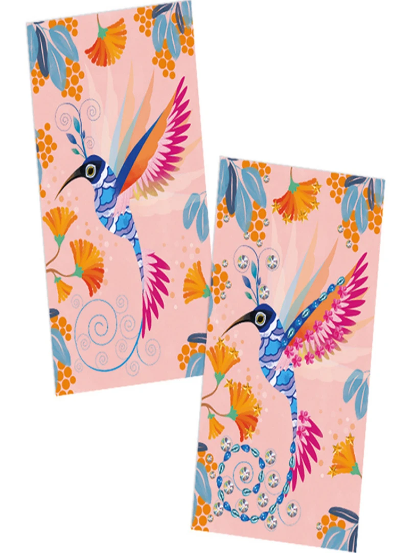 Cartes créatives Strass Bel oiseau Les ateliers du calme   N/A