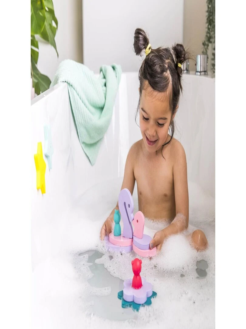 Puzzle de bain en mousse friends La mare enchantée (12 blocs) Rose