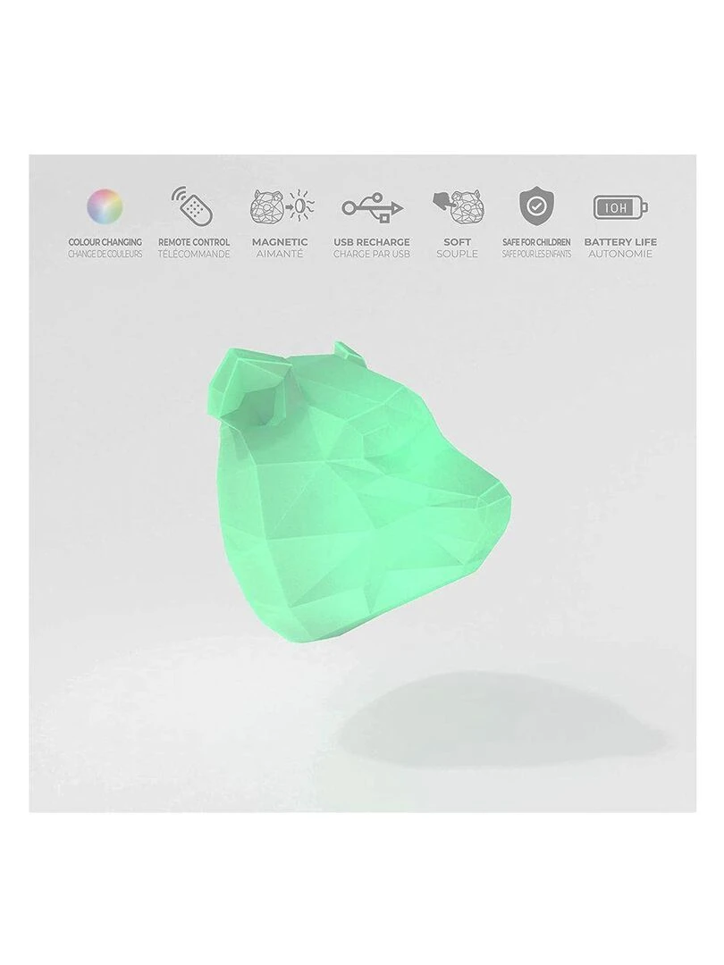 Mob   Veilleuse murale aimantée Wild Light   Panda   Blanc