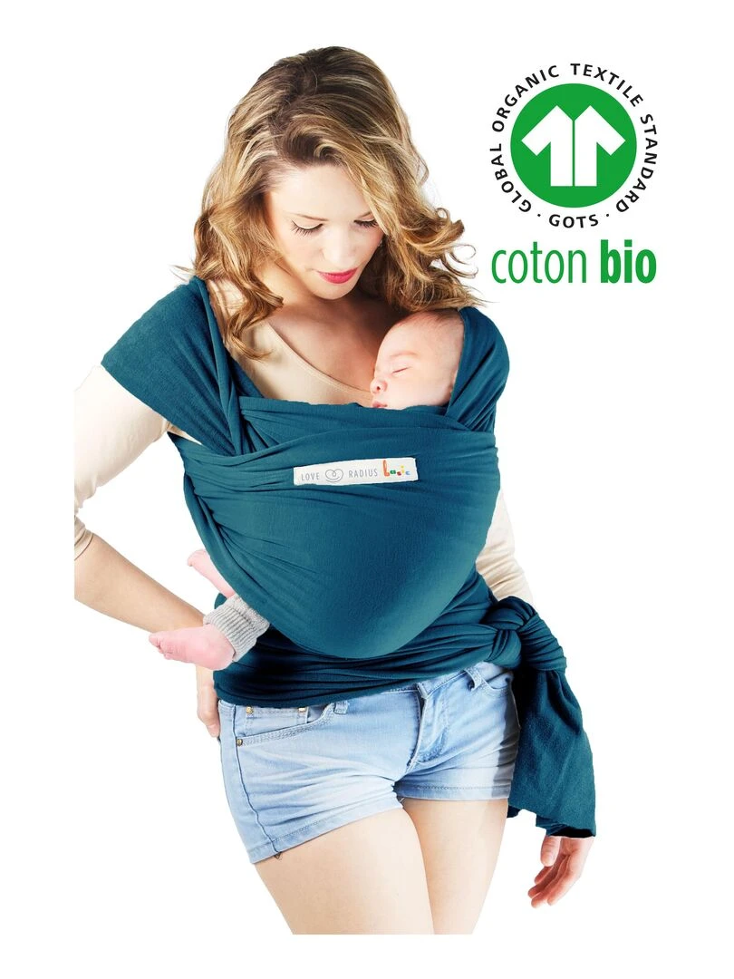 Écharpe BASIC Fibres BIO Bleu Retro Bleu