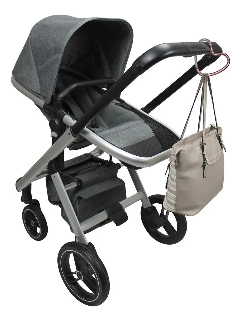 Dooky   Crochet de poussette cœur   Rose   Rose