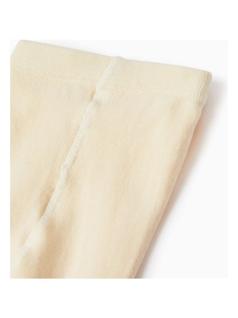 Collant Côtelé Anti Boulochage Fille ESSENTIALS LINE Ecru