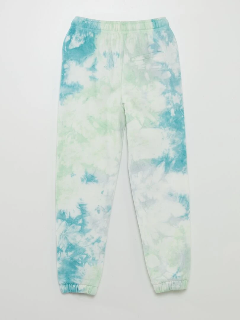 Jogging en molleton tie and dye Vert