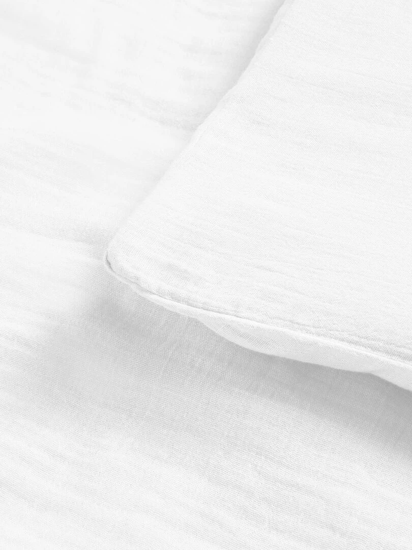 Parure de couette gaze de coton   'Le Lit de Mon Bébé'   Blanc